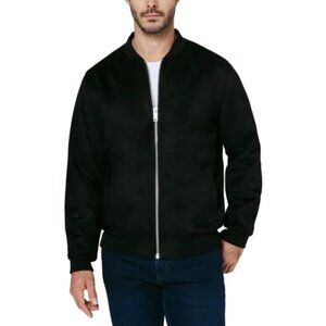 Infinity Men's Faux Suede Bomber Jacket, Black - Size M, L (NWT)